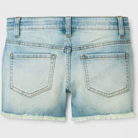 Cut-Off Jean Shorts w/Butterfly Patches - Picture 2 of 2